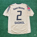 2004/05 Bayern München Retro Golden Football Jersey Set – Willy Sagnol – Back View