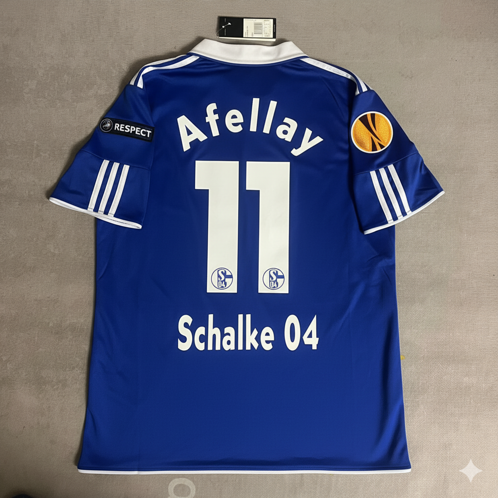 2011/12 Ibrahim Afellay Schalke 04 Retro Football Jersey – Back View