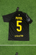Carles Puyol Black Barcelona 2011/12 Retro Kit Shirt Jersey – Back View