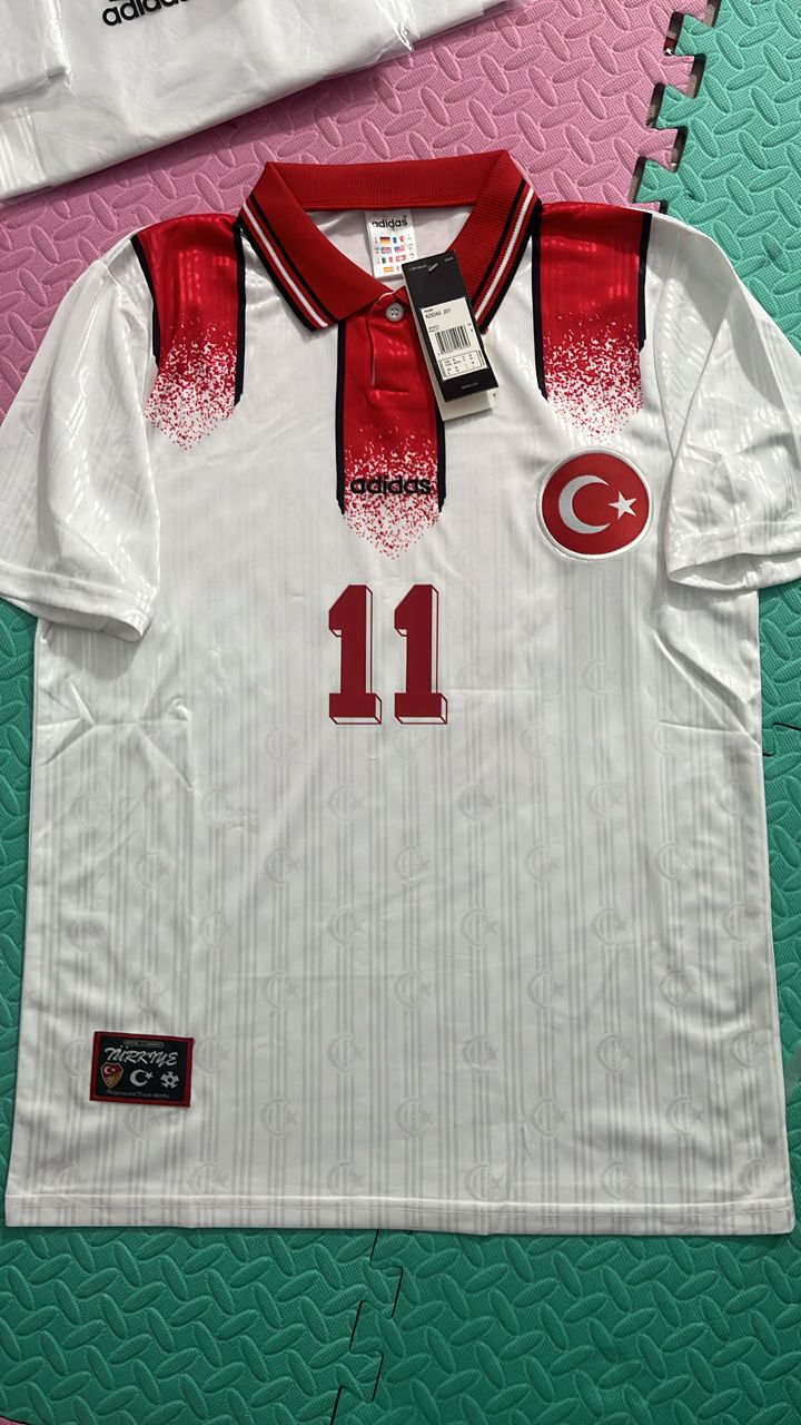 Türkiye Turkey Retro Beyaz Özel Forma Football Jersey – 4
