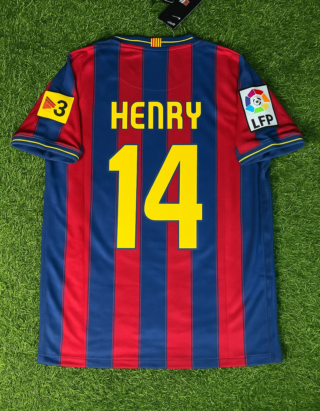 2009/10 Thierry Henry 14 - Barcelona Home Retro Football Jersey – Back View