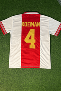 Ronald Koeman Ajax Retro Golden Printing Football Jersey – Back View