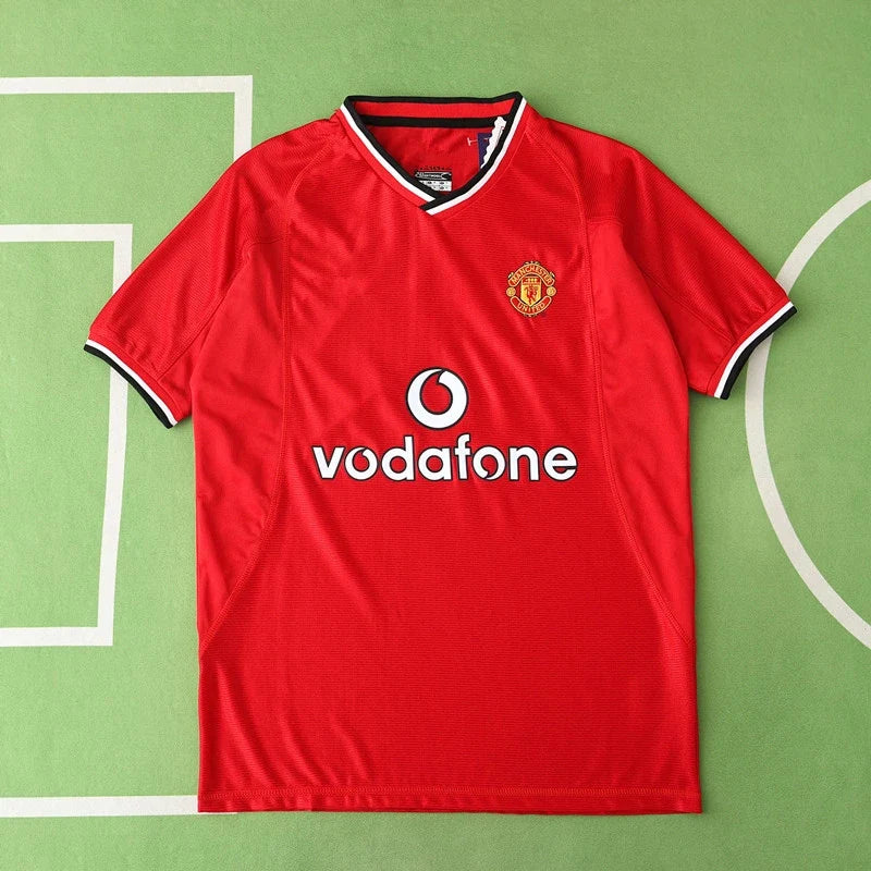 Manchester United F.C 00/02 Season Home Red Retro Jersey – Back View