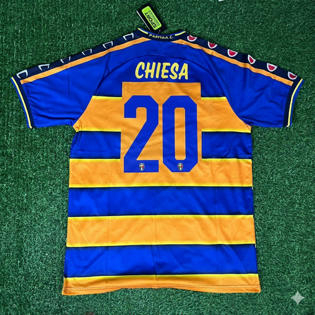 Enrico Chiesa Parma Calcio 98-99 Retro Jersey – Back View