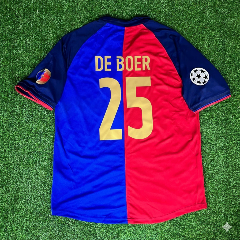 Frank de Boer – Barcelona 1998/99 Retro Kit Jersey – | | – Back View