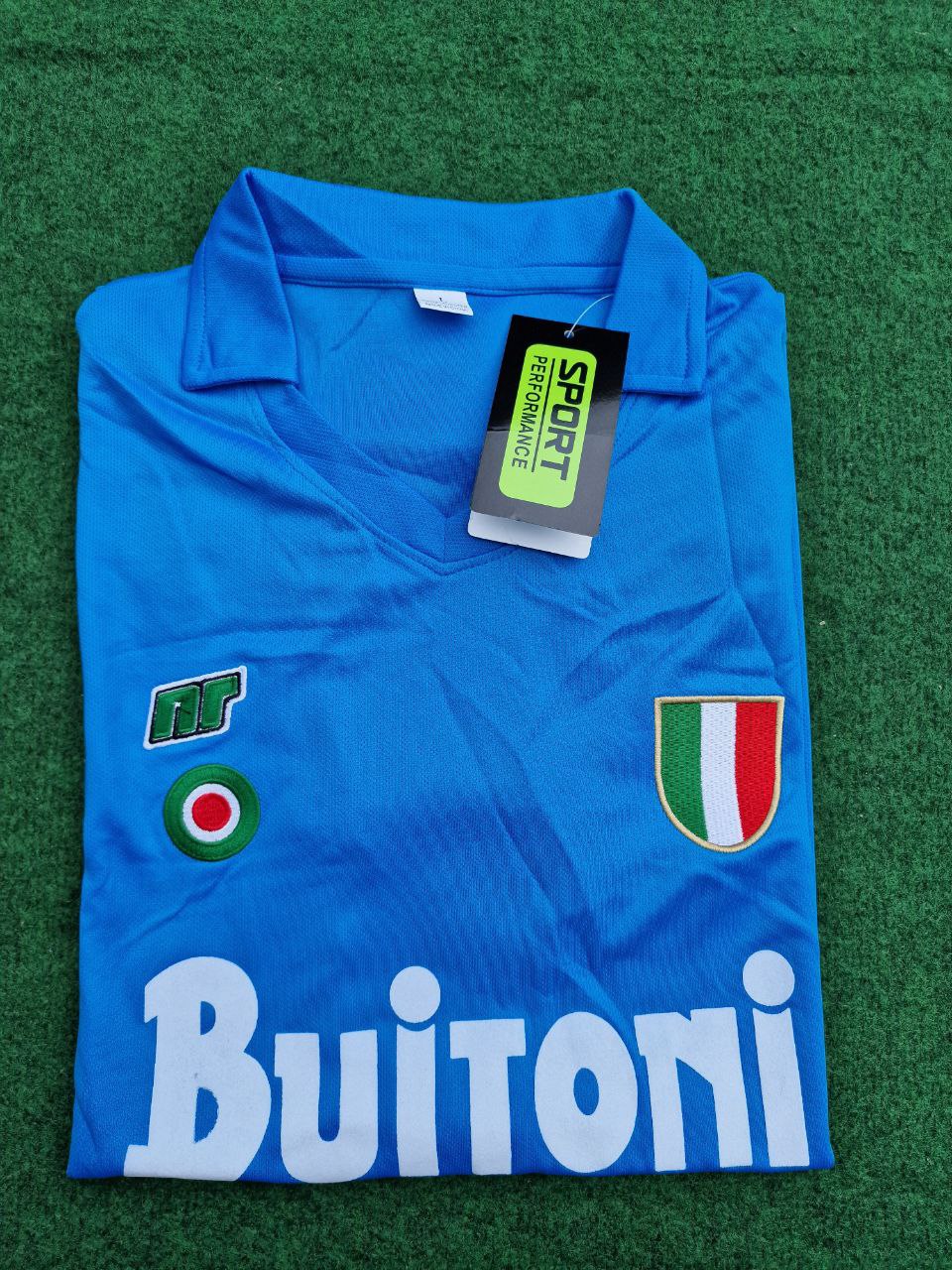 Napoli Diego Armando Maradona #10 Vintage Football Jersey – Detailed View