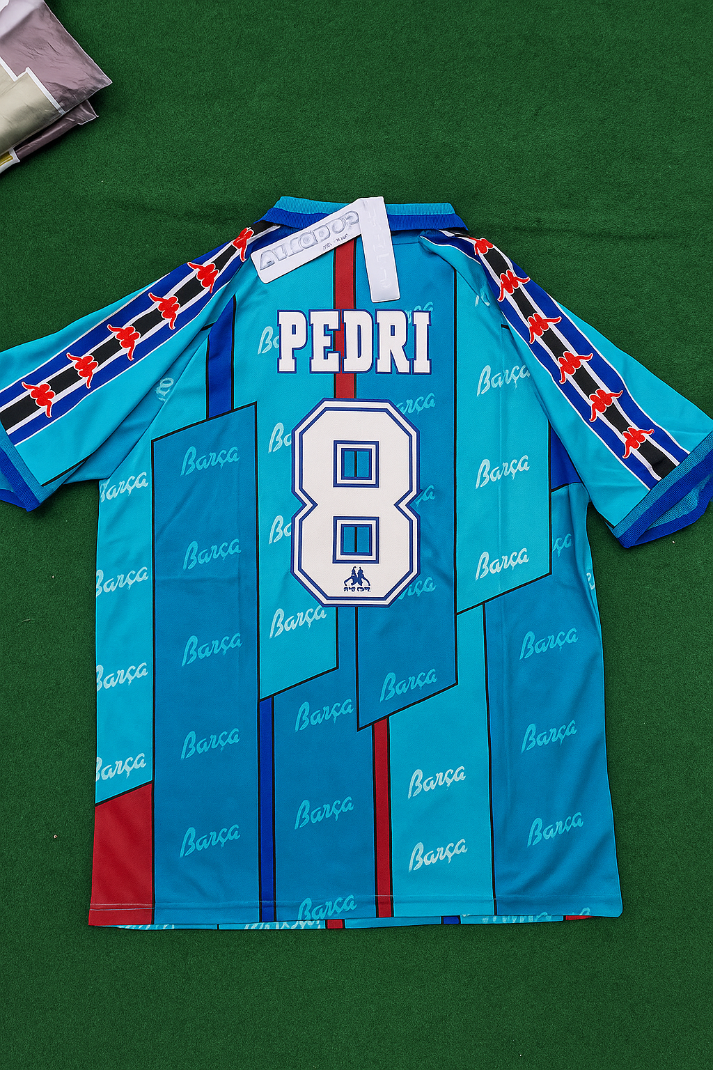 Pedri Barcelona 1996 1997 Retro Football Jersey – Back View