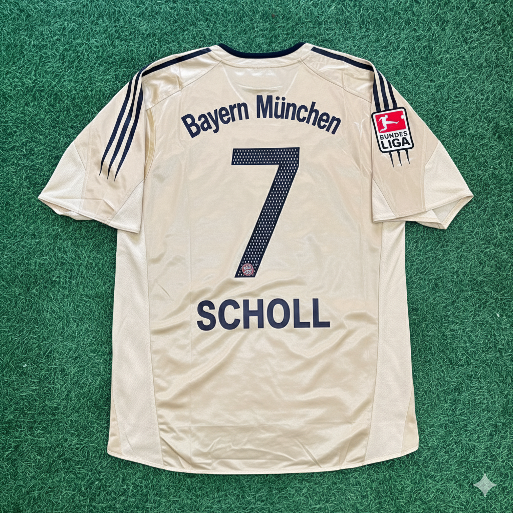 Mehmet Scholl Bayern München 2004/05 Retro Golden Set – Back View