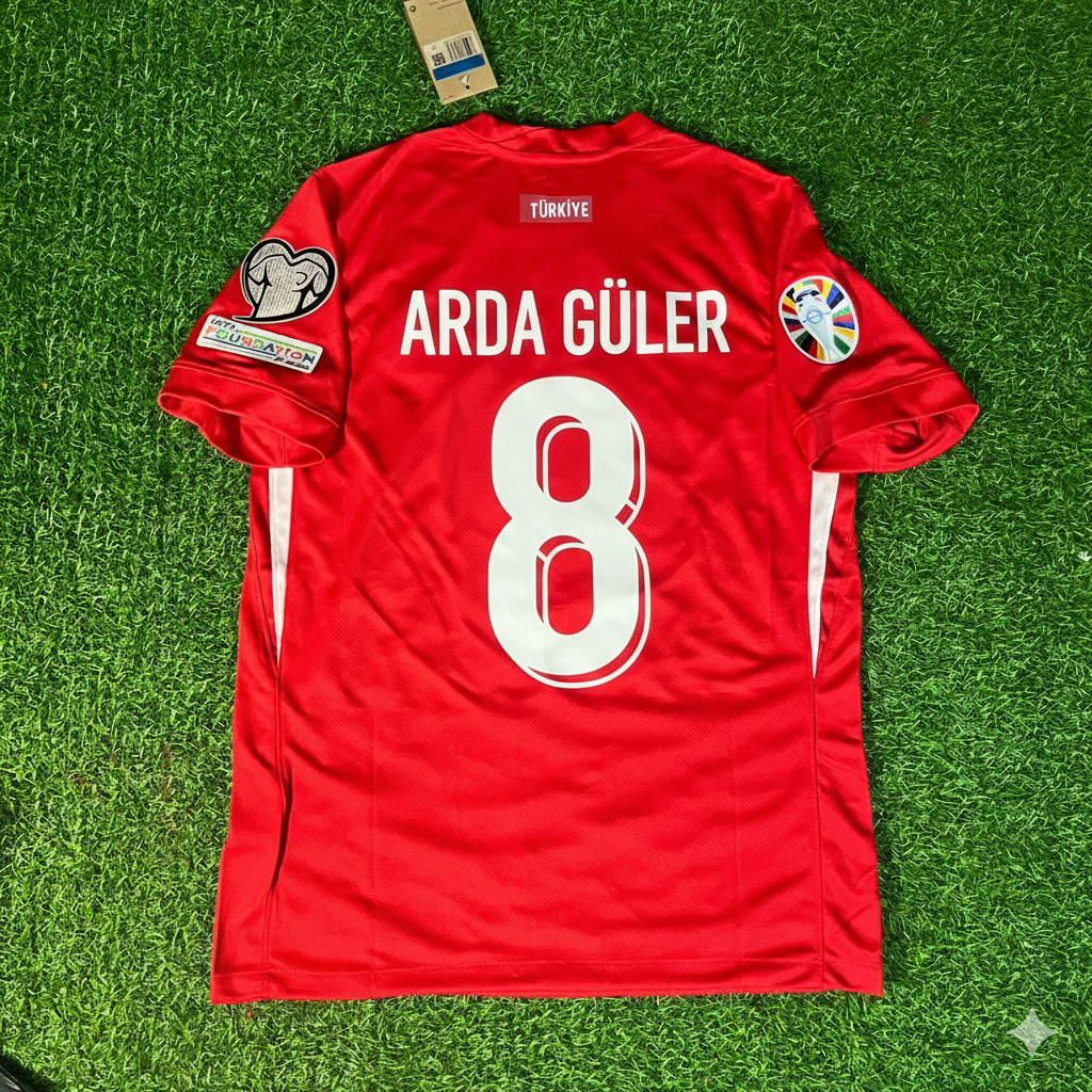 2004 Turkey EURO Arda Güler Turkiye Football Jersey – Back View