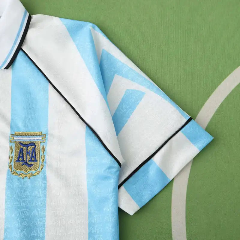 1996 Argentina Season Home Retro Football Jersey – Front View
