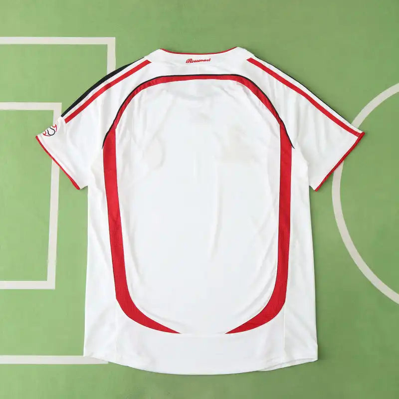 A.C. Milan 06/07 Away White Retro Football Jersey – Detailed View