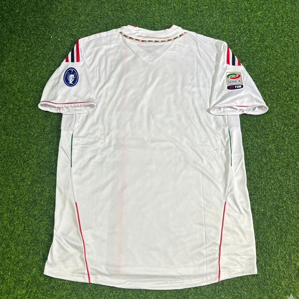 2011/12 Milan White Away Retro Football Jersey – Front View