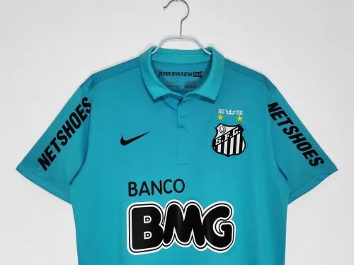 Neymar JR Santos FC 2011 2012 Retro Blue Green Turquoise Jersey – 5