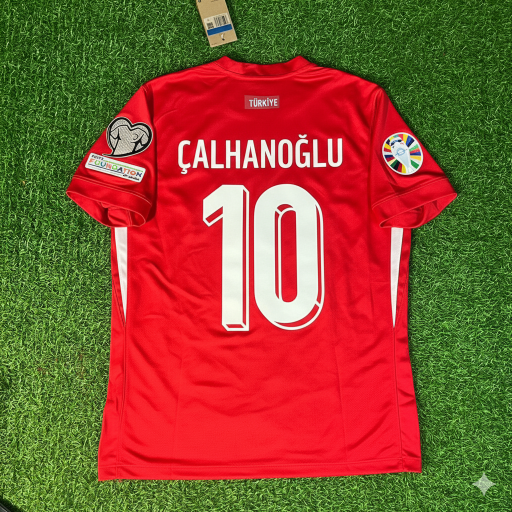 Hakan Çalhanoğlu Turkey Turkiye Jersey – Back View