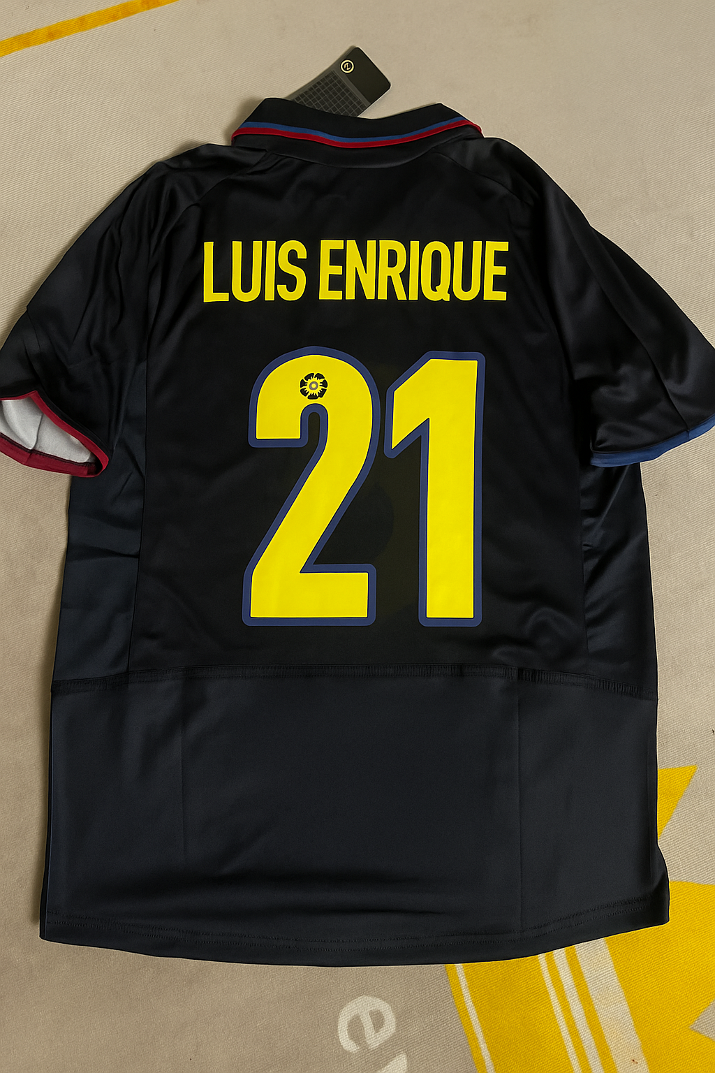 1997 Luis Enrique Barcelona Retro Season Retro Football Jersey – Back View