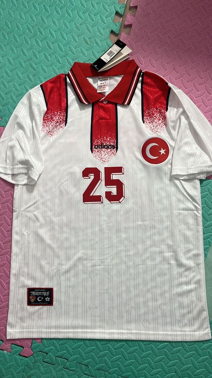 Türkiye Turkey Retro Beyaz Özel Forma Football Jersey – 10