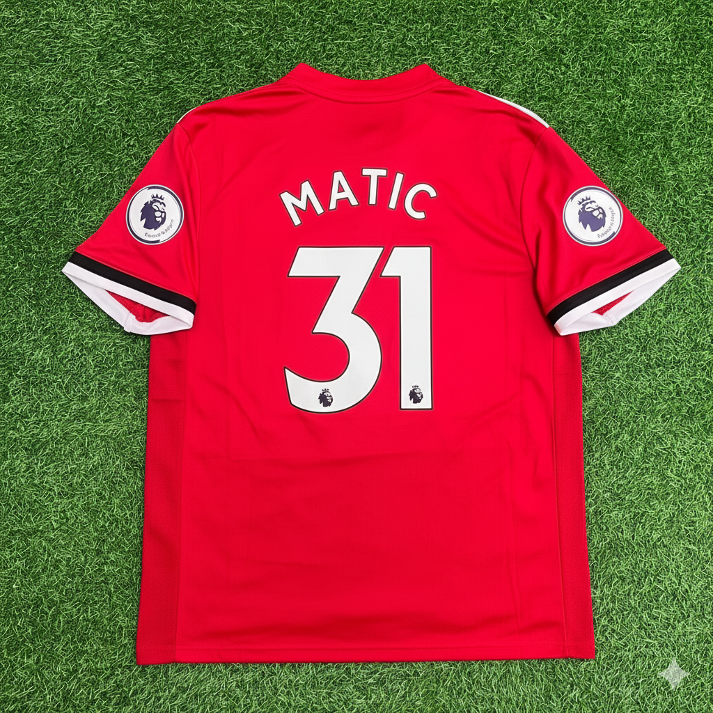 2017/18 Nemanja Matic Manchester United Football Jersey – Back View