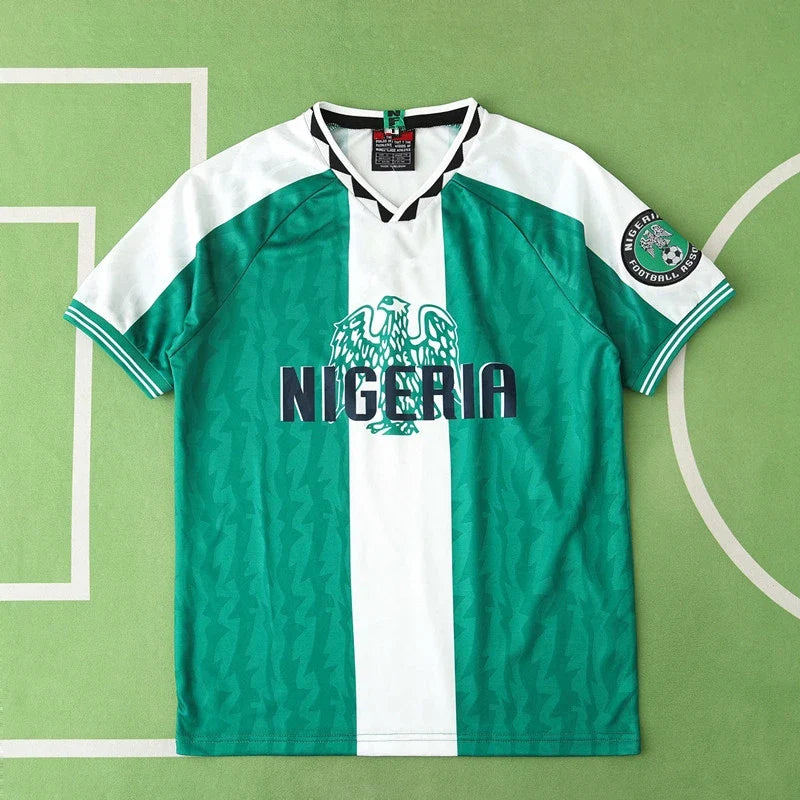 1996 Nigeria Season Home Retro Football Jersey – Back View