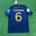 2022 France World Cup Eduardo Camavinga Final Retro Football Jersey – Back View