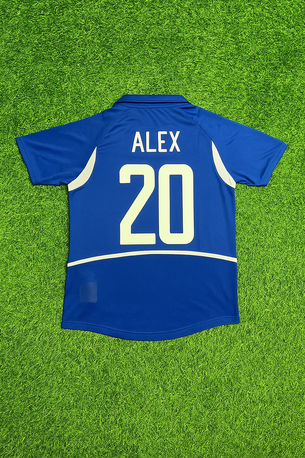 Alex de Souza Brazil 2002 World Cup Retro Football Jersey – Back View