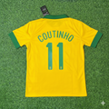 Brazil Retro Football Jersey – Philippe Coutinho – Back View
