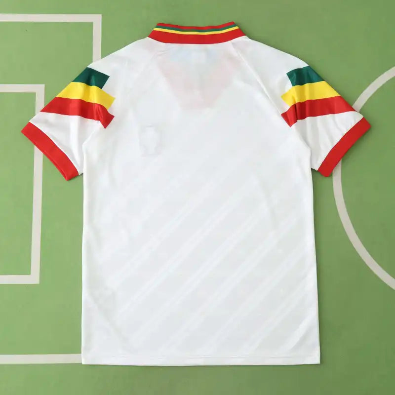 1992 Portugal Season Away White Retro Football Jersey – Detailed View