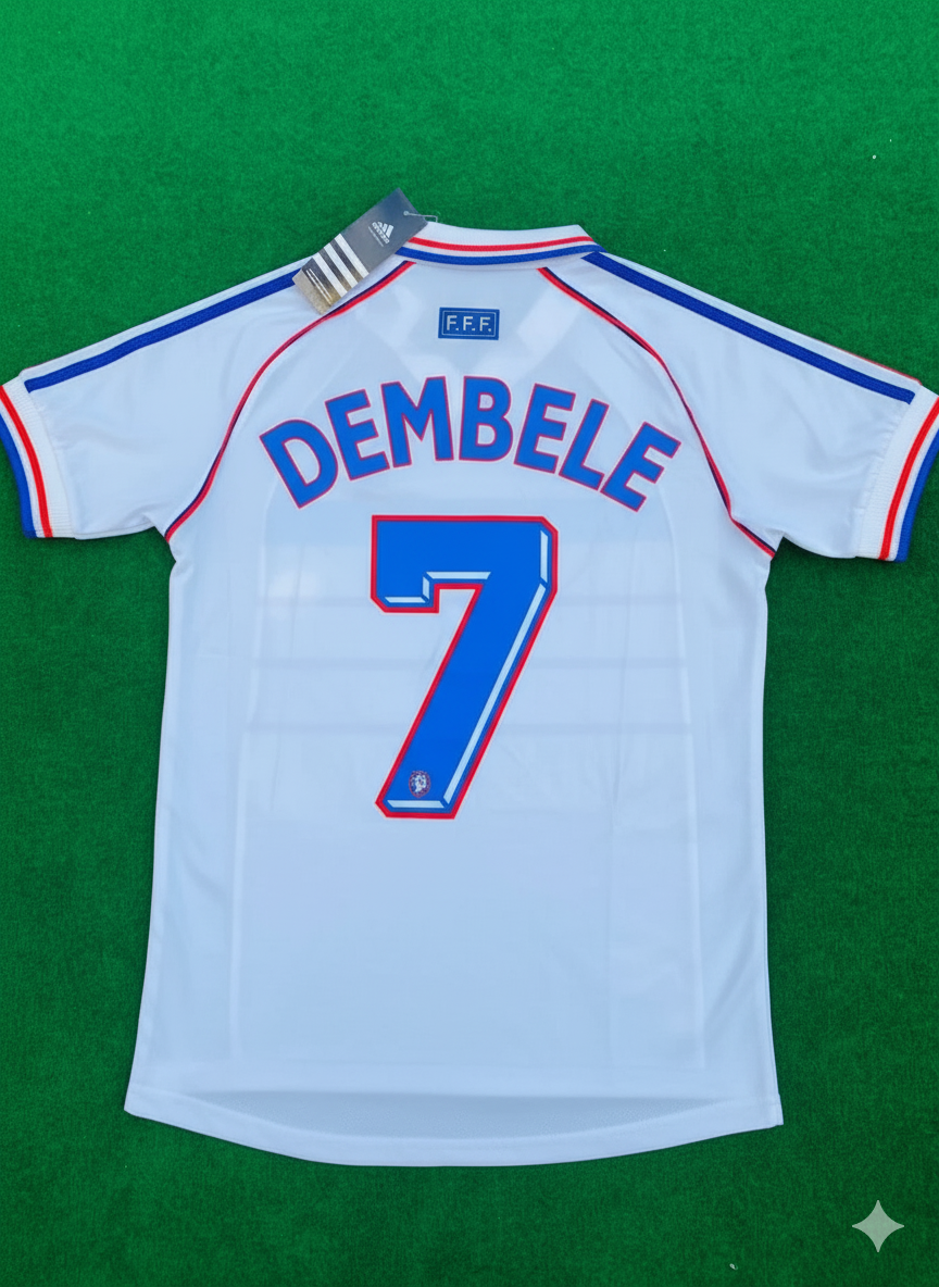 Ousmane Dembele France Retro Football Jersey – Back View