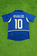 Rivaldo Brazil 2002 World Cup Retro Football Jersey – Back View