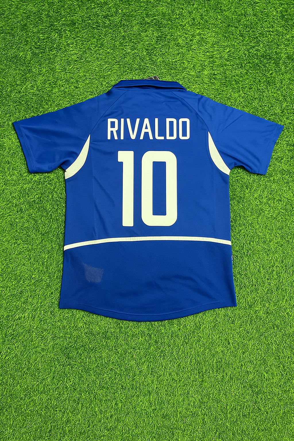 Rivaldo Brazil 2002 World Cup Retro Football Jersey – Back View