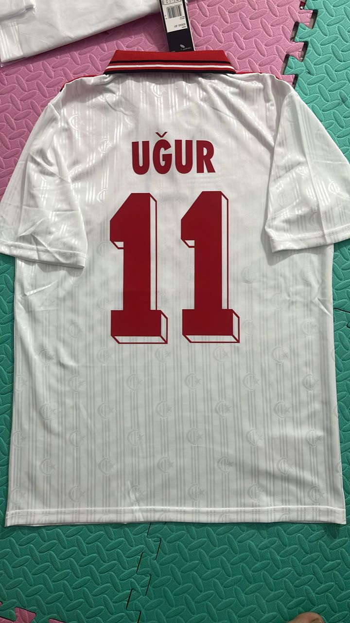 Türkiye Turkey Retro Beyaz Özel Forma Football Jersey – 9