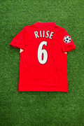 2005 John Arne Riise 6 Liverpool Champions League Final Red Retro Football Jersey – Back View