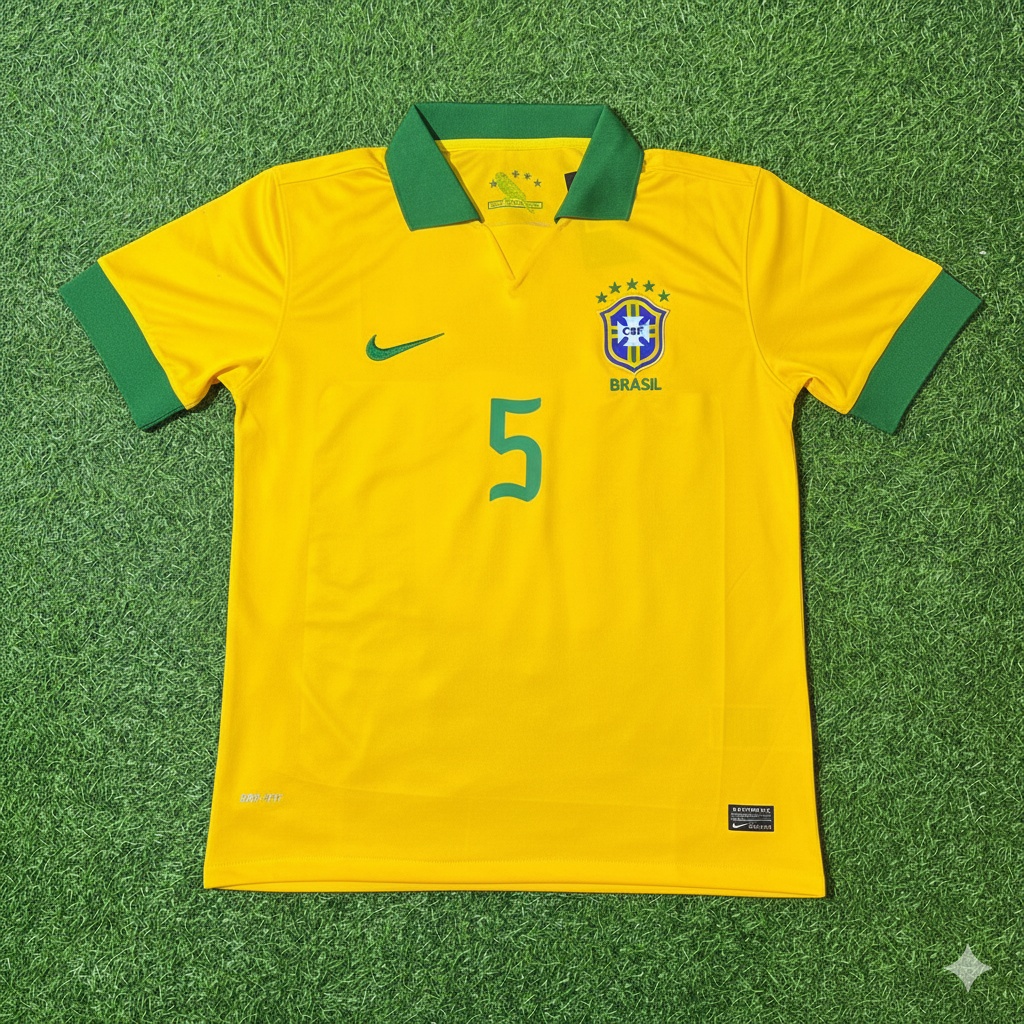 Casemiro Brazil Retro Football Jersey – Front View