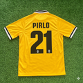 2013/14 Andrea Pirlo Juventus Yellow Away Retro Football Jersey – Back View
