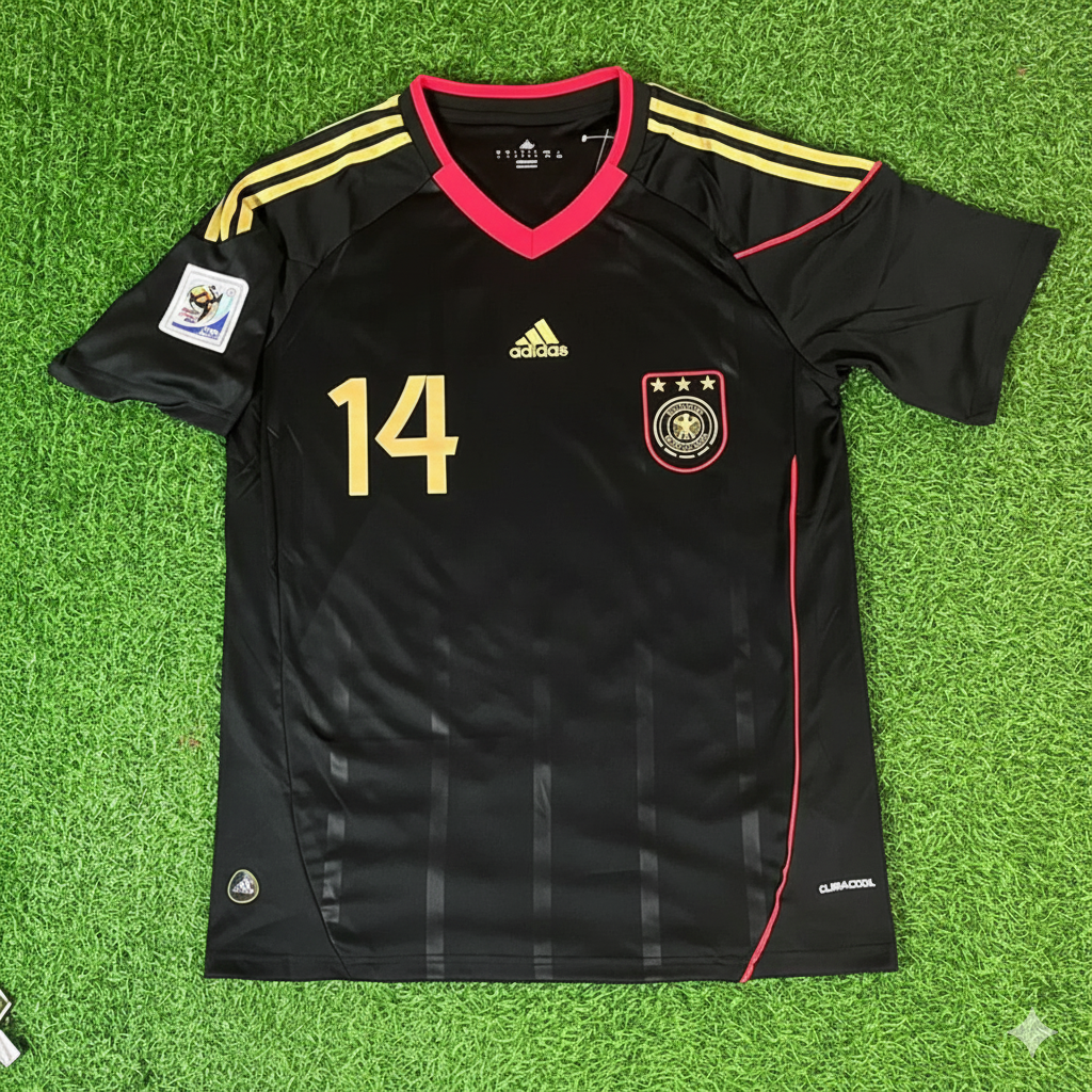 2010 Germany World Cup Mario Götze - Deutschland Black Football Jersey – Front View