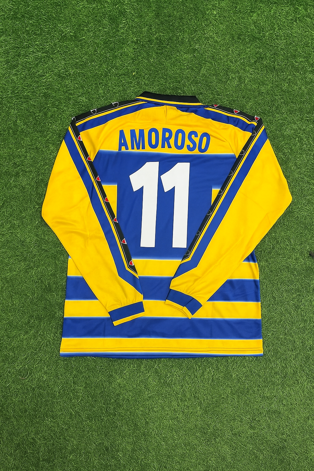 1999/00 Marcio Amoroso Parma Retro Long Sleeve Football Jersey Collection – Back View