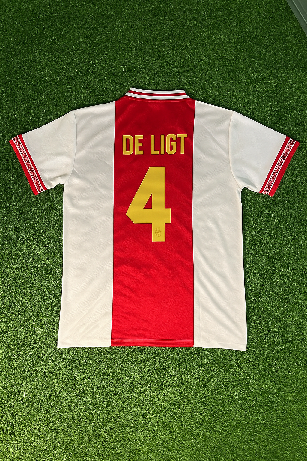 Matthijs de Ligt Ajax Retro Golden Printing Jersey – Back View