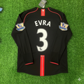 2007/08 Patrice Evra Manchester United Black Retro Football Jersey – Back View