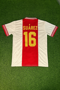 Luis Suarez Ajax Retro Golden Printing Football Jersey – Back View