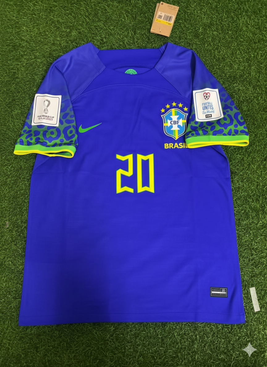 Alex de Souza Brazil Retro Football Jersey – Front View