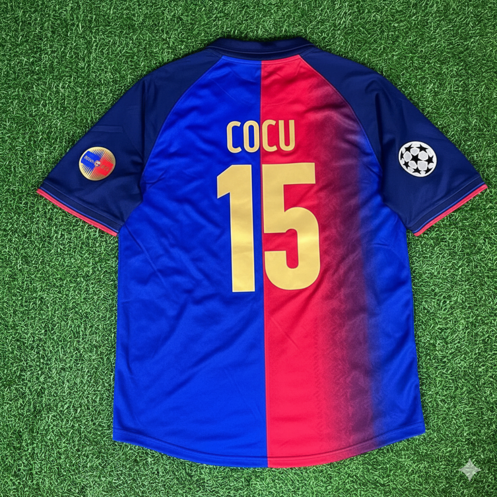 Phillip Cocu – Barcelona 1998/99 Retro Kit Jersey – | | – Back View