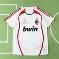 A.C. Milan 06/07 Away White Retro Football Jersey – Back View