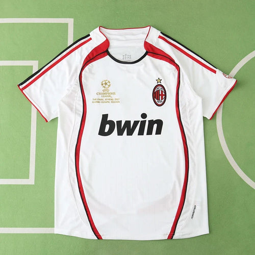 A.C. Milan 06/07 Away White Retro Jersey – Back View