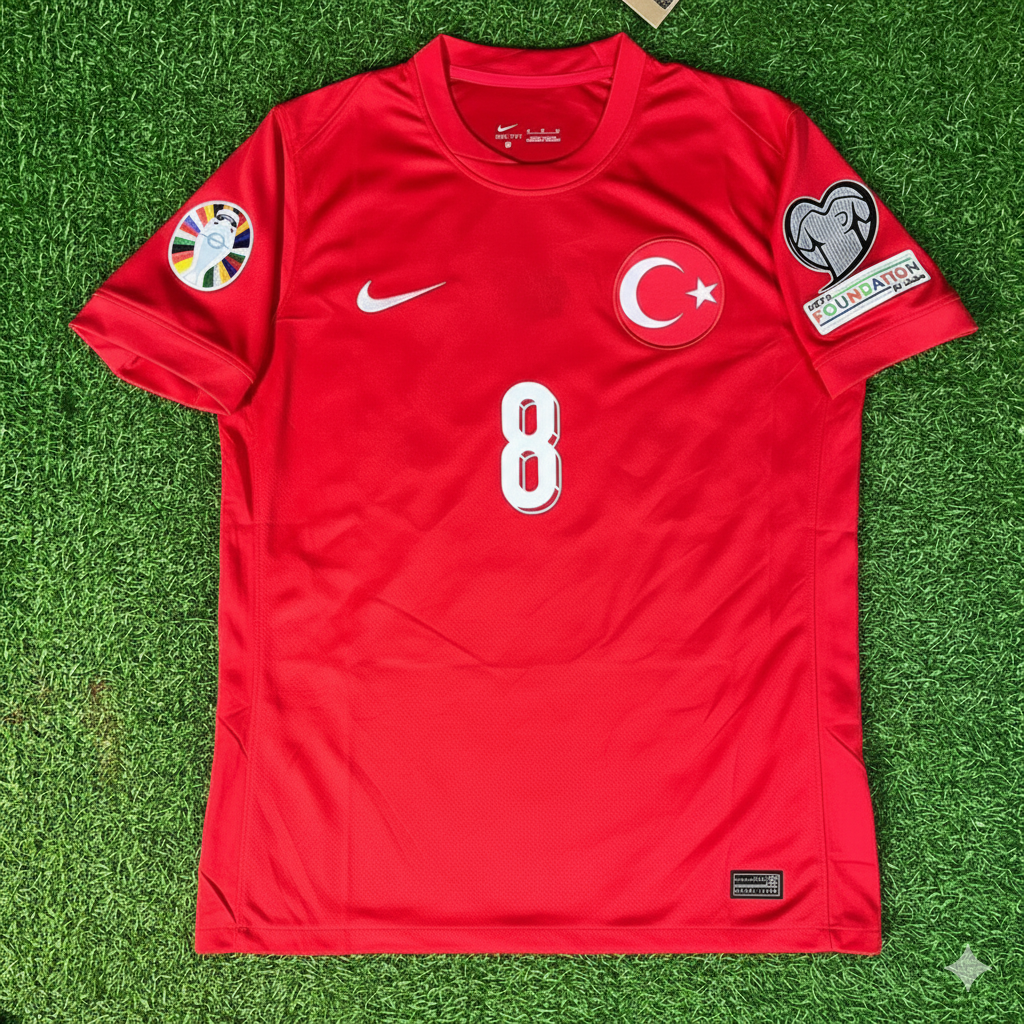 2004 Turkey EURO Arda Güler Turkiye Football Jersey – Front View