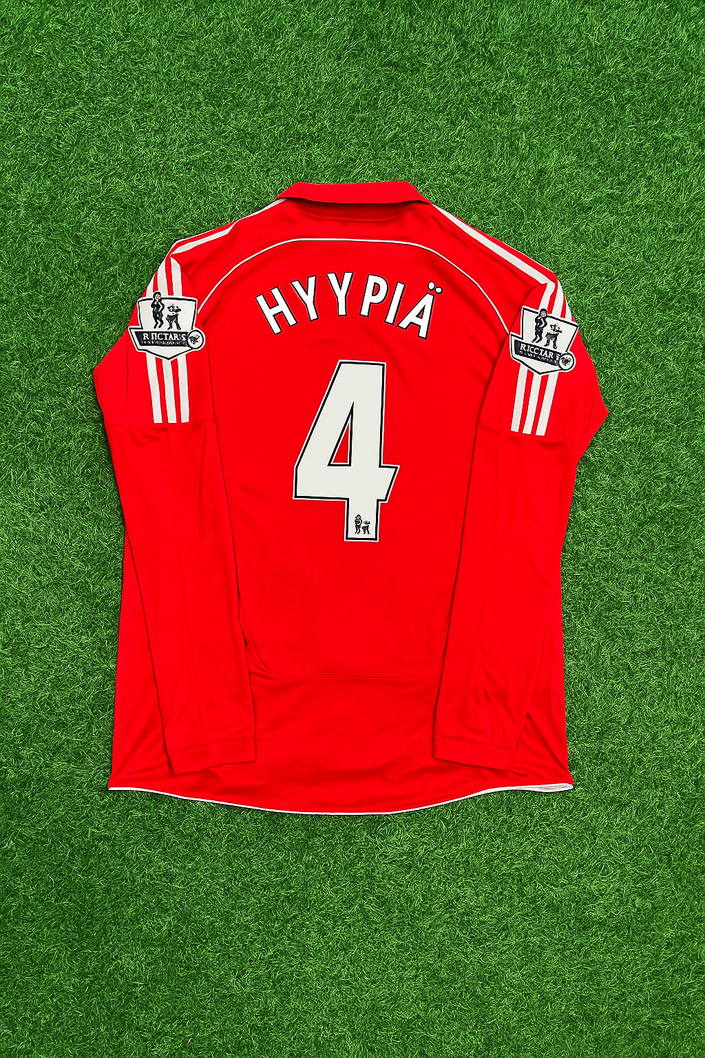 2007/08 Sami Hyypiä Liverpool Red Retro Football Jersey – Back View