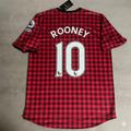 Wayne Rooney Manchester United 2012-2013 Home Red Retro Football Jersey – Back View