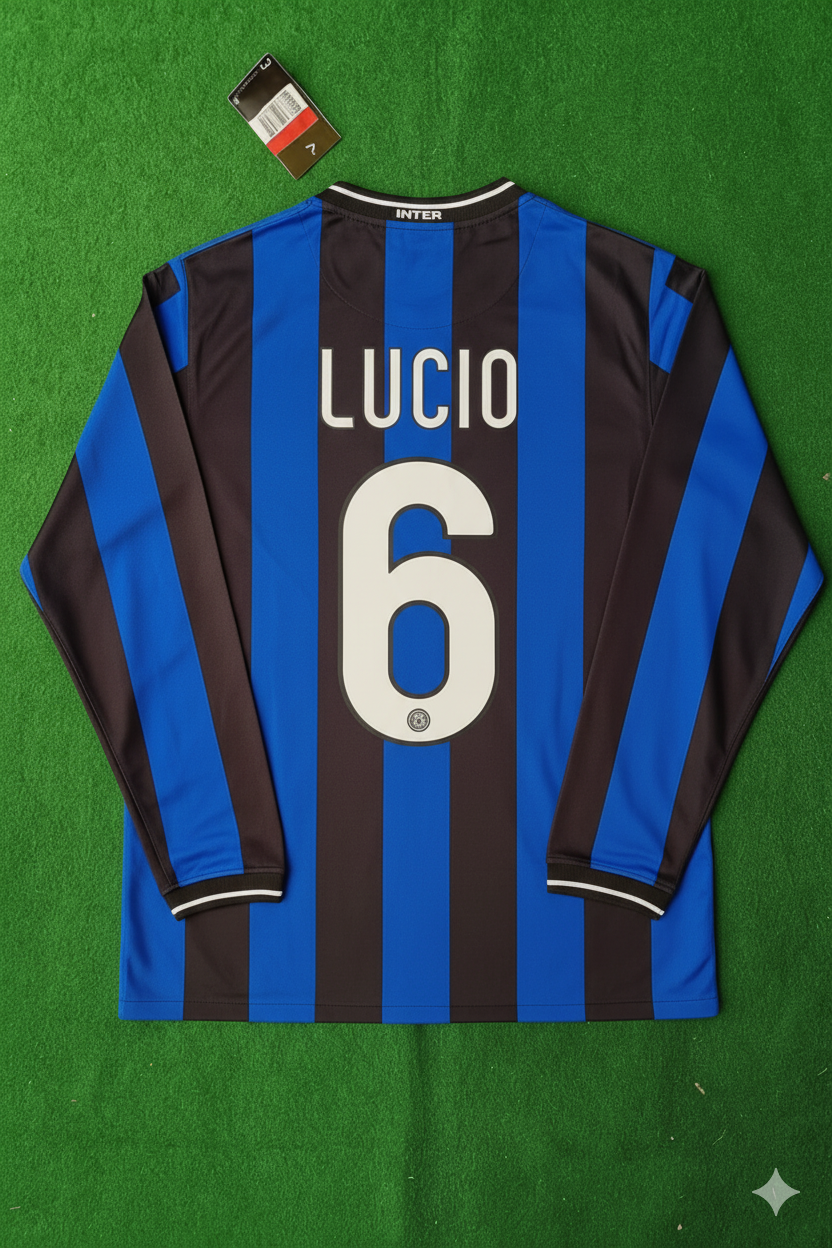 2010 Lucio - Inter Champions League Final Football Jersey – Back View