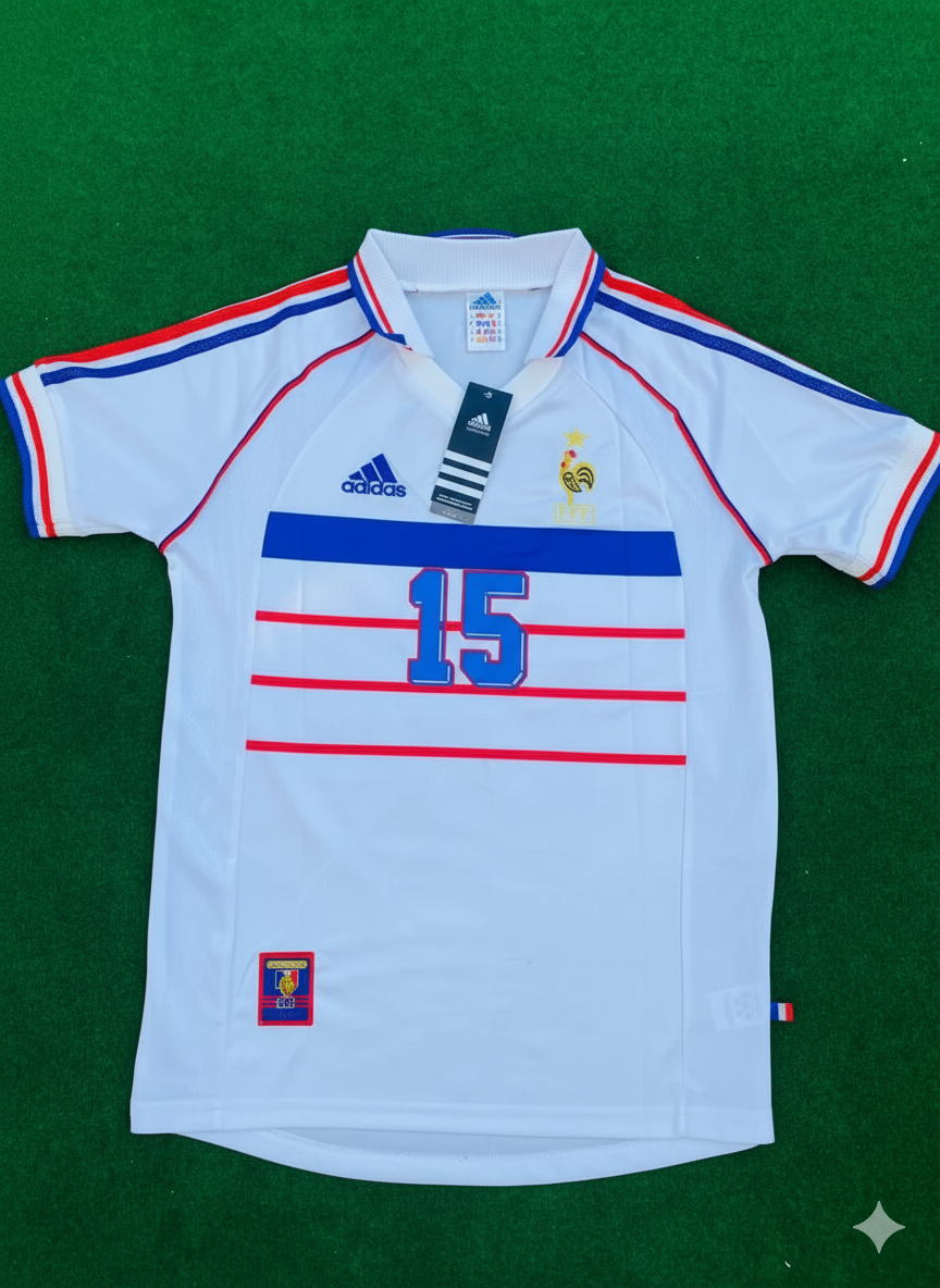 Lilian Thuram France 1998 World Cup Retro Jersey – Front View