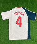 2006 Sami Hyppiä Liverpool 2007 White Retro Football Jersey – Back View