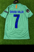 2011/12 David Villa 7 - Barcelona Blue Red Home Retro Football Jersey – Back View