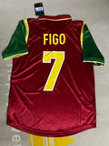 Luis Figo #7 Portugal 1998 World Cup Retro Jersey – Back View